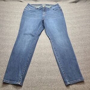 STS Blue Skinny Jeans Womens 18/34 Blue Excellent Stretch Medium Wash Mid Rise